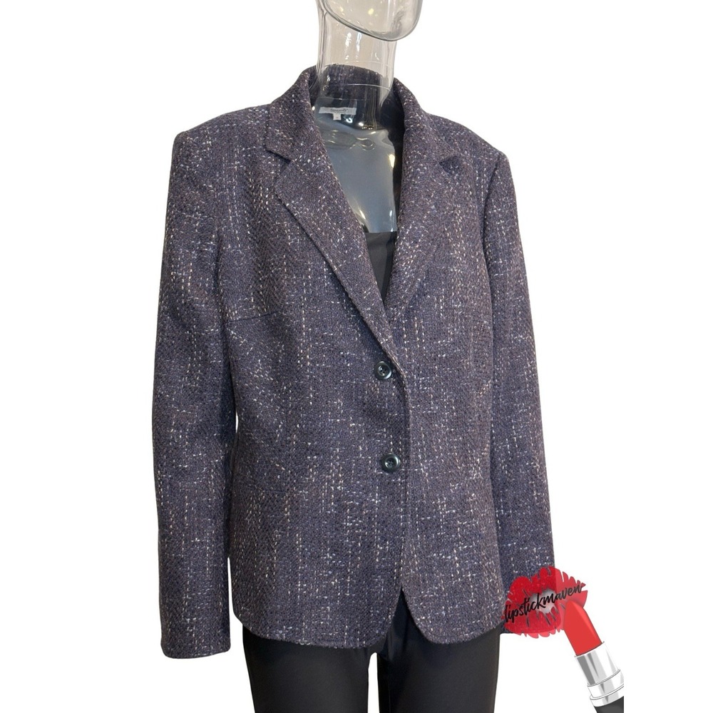 Santorelli Blazer Womens 14 Multicolor Jacquard Made In Italy Jacket Career